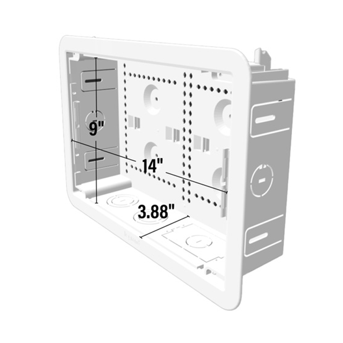 ENP9 Indoor 9" Media Device 'Behind-TV' In-Wall Enclosure