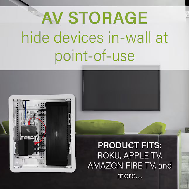 ENP17 Indoor 17" Media Device 'Behind-TV' In-Wall Enclosure