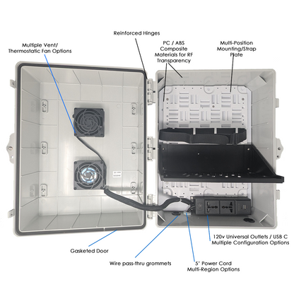 AmpShell XL Outdoor Universal Equipment Enclosure for Multiple Sonos Amps & More