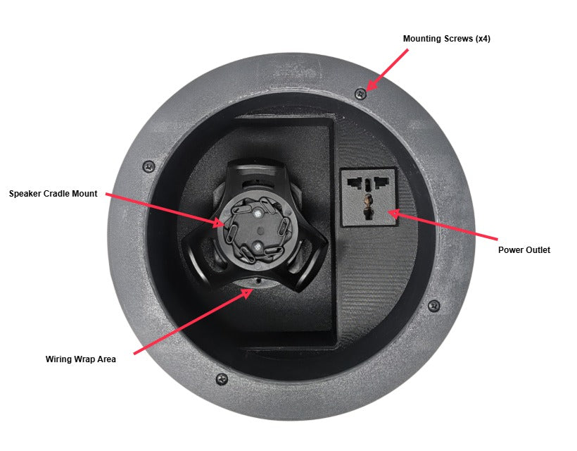 SpkrShell Architectural CW1-AMA In-Ceiling/Wall Enclosure for Apple & More