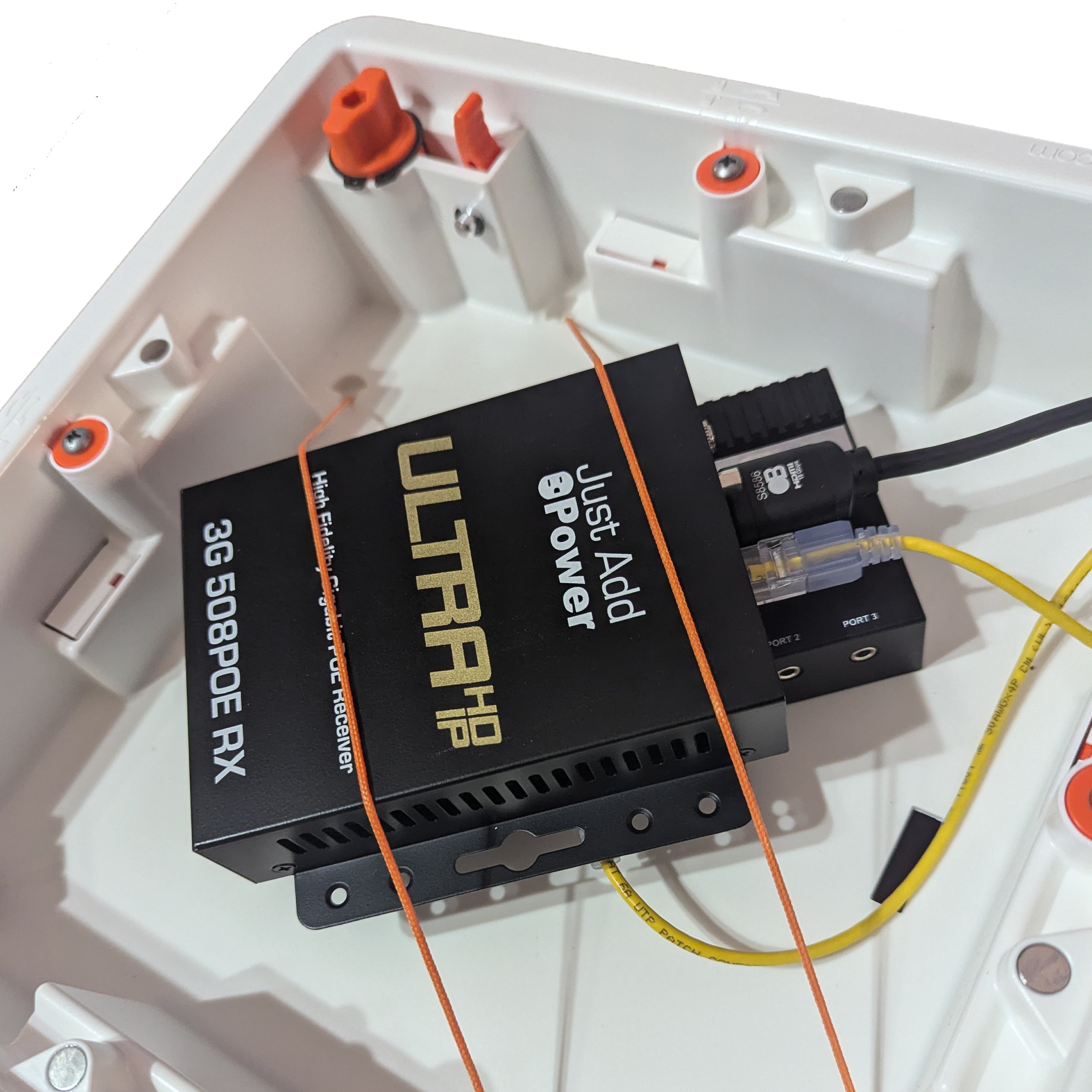 Recessed Enclosure can hold multiple parts.