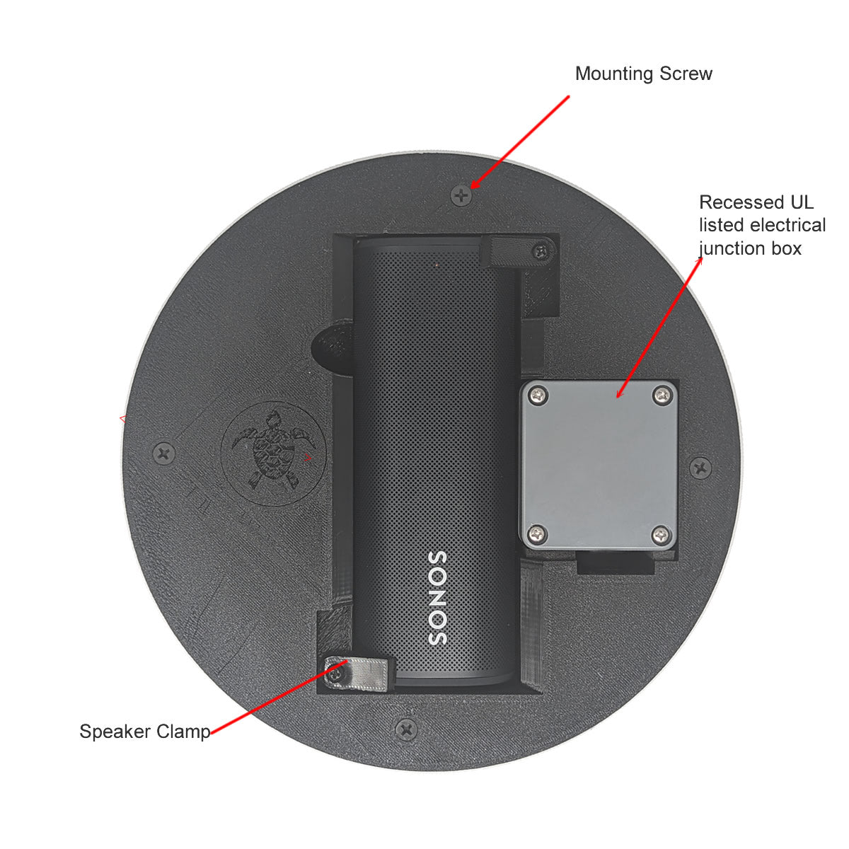 SpkrShell Architectural CW1-R In-Ceiling/Wall Enclosure for Sonos Roam