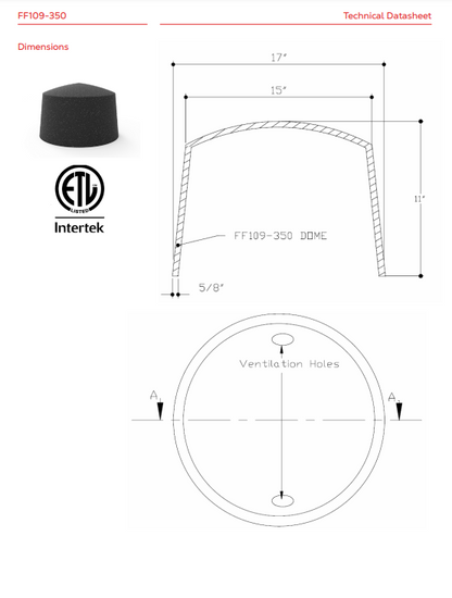 Universal In-Ceiling 1-Hour Fire-Rated Certified X-Large Back Cover