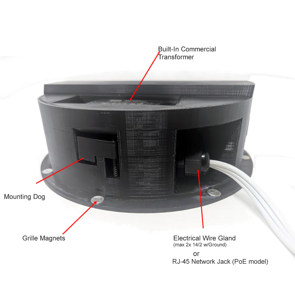 SpkrShell Architectural CW1-R In-Ceiling/Wall Enclosure for Sonos Roam